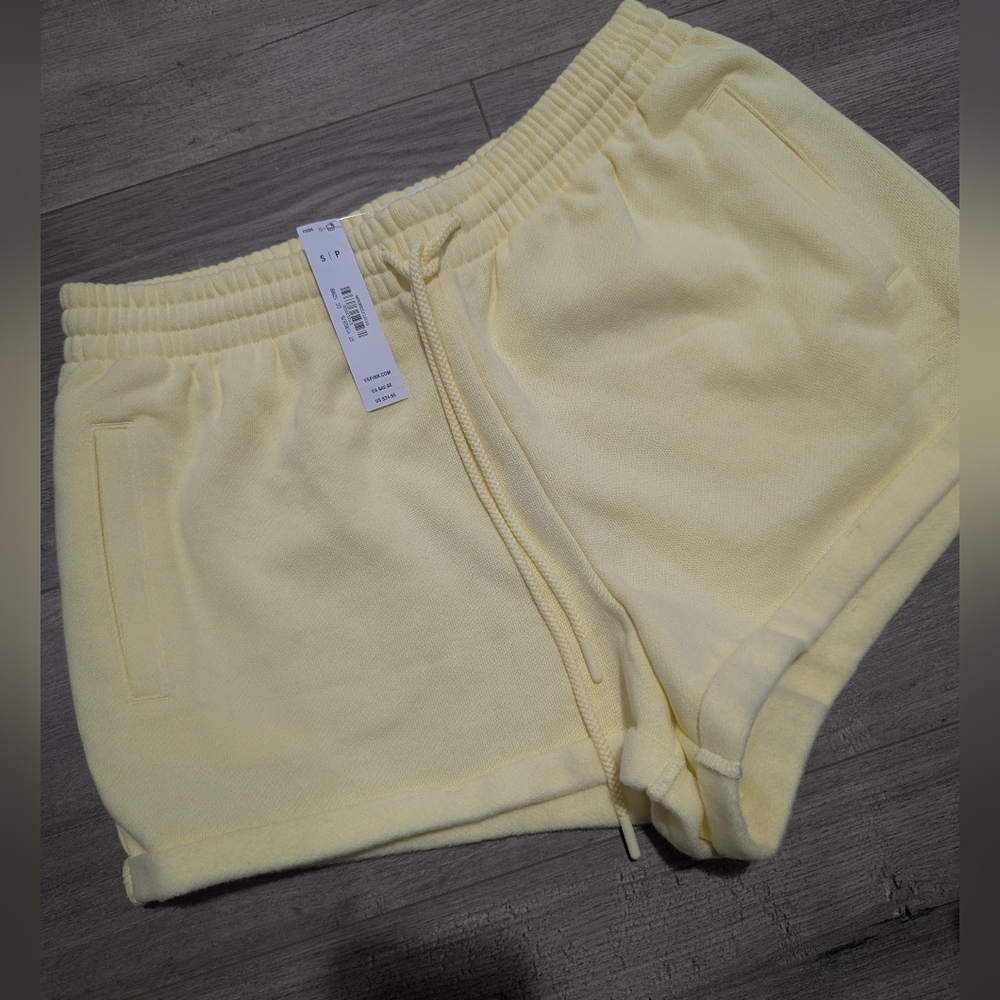 PINK Victoria's Secret Light Yellow Athletic Shorts